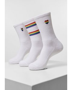 Ponožky // Mister tee Pride Icons Socks 3-Pack white