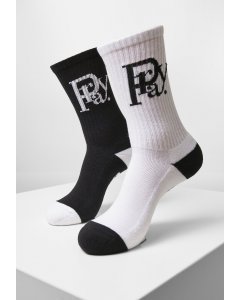 Ponožky // Cayler & Sons Prayor Monogram Socks 2-Pack black+white