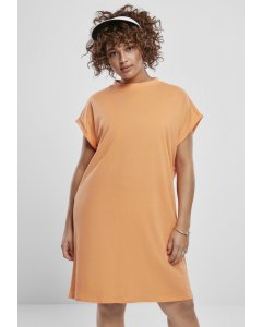 Dámské šaty // Urban classics Ladies Turtle Extended Shoulder Dress papaya