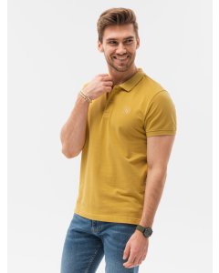 Men's plain polo shirt S1374 - yellow