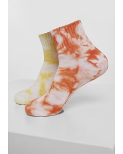 Ponožky // Urban classics Tie Dye Socks Short 2-Pack orange/yellow
