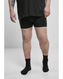 Pánské boxerky // Urban classics Men Boxer Shorts Double Pack black charcoal