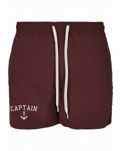 Pánské plavky // Mister tee Captain Swim Shorts cherry