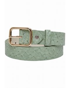 Urban Classics / Ostrich Synthetic Leather Belt leaf/gold