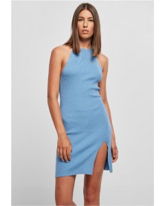 Dámské šaty // Urban Classics / Ladies Rib Knit Neckholder Dress horizonblue
