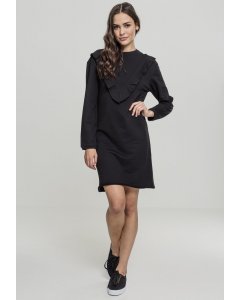 Dámské šaty // Urban classics Ladies Terry Volant Dress black