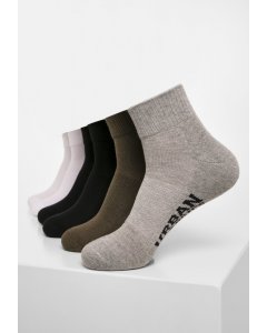 Ponožky // Urban classics High Sneaker Socks 6-Pack black/white/grey/olive
