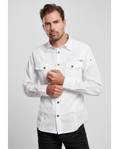 Pánská košile // Brandit Slim Worker Shirt white