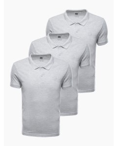 Pánské tričko krátký rukáv // polo - grey 3-pack Z28 V11