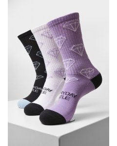 Ponožky // Cayler & Sons Everyday Hustle Socks 3-Pack black+lilac+white