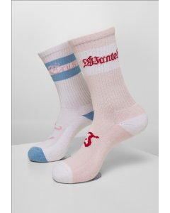 Ponožky // Mister tee Trust Wanted Socks 2-Pack lightrose/white