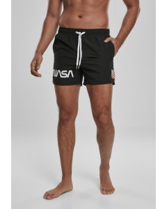Pánské šortky // Mister Tee NASA Worm Logo Swim Shorts black