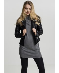 Dámský pulovr dlouhý // Urban classics Ladies Oversized Turtleneck Dress grey