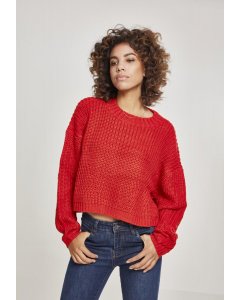Dámský svetr // Urban Classics Ladies Wide Oversize Sweater fire red