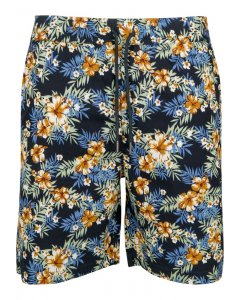 Pánské šortky // Urban classics Pattern Resort Shorts hibiscus