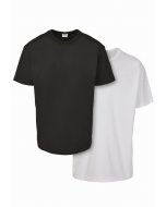 Pánské tričko krátký rukáv // Urban classics Organic Basic Tee 2-Pack black+white