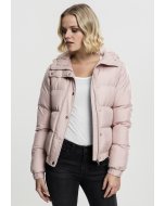 Dámská bunda do pasu // Urban classics Ladies Hooded Puffer Jacket lightrose