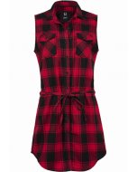 Brandit / Ladies Sleeveless Longshirt Gracey red/black