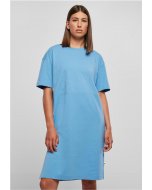 Urban Classics / Ladies Organic Oversized Slit Tee Dress horizonblue