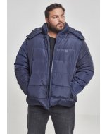 Pánská zimní bunda // Urban Classics Hooded Puffer Jacket navy