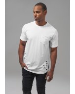 Pánské tričko krátký rukáv // Urban Classics Ripped Pocket Tee white