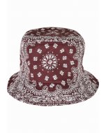 Klobouk // Flexfit Bandana Print Bucket Hat cherry/white