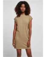 Dámské šaty // Urban Classics Ladies Turtle Extended Shoulder Dress khaki