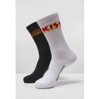 Ponožky // Mister tee Kiss Socks 2-Pack black/white
