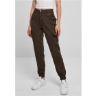 Dámské kalhoty // Urban Classics / Ladies High Waist Cargo Pants brown
