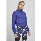 Dámská bunda // Urban classics Ladies Cropped Crinkle Nylon Pull Over Jacket bluepurple