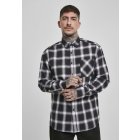 Pánská košile // Urban classics Oversized Checked Shirt blk/wht
