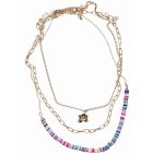 Náhrdelník // Urban Classics / Flower Bead Various Layering Necklace 3-Pack gold
