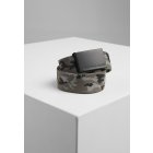 Pánský pásek // Urban classics Canvas Belts grey camo/black