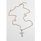 Urban Classics / Diamond Cross Necklace gold