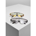 Sluneční brýle // Urban Classics Sunglasses France 2-Pack black/blackholo