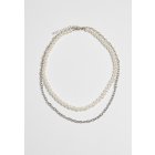 Náhrdelník // Urban Classics Pearl Layering Necklace silver
