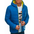 Men's mid-season quilted jacket C527 - blue