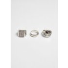 Urban Classics / Pray Hands Ring 3-Pack silver