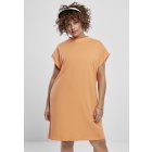 Dámské šaty // Urban classics Ladies Turtle Extended Shoulder Dress papaya