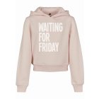 Dětská mikina // Mister tee Kids Waiting For Friday Cropped Hoody pink