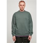 Pánský pulovr // Urban Classics / Heavy Terry Garment Dye Crew bottlegreen