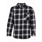Dětská košile // Urban Classics / Boys Oversized Checked Shirt black/white
