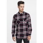 Urban Classics / Checked Flanell Shirt 3 blk/wht/red