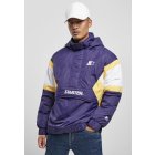 Pánská bunda // Starter Color Block Half Zip Retro Jacket purple/wht/buff yellow
