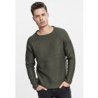 Pánská mikina // Pánský pulovr // Urban Classics Raglan Wideneck Sweater olive
