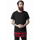 Urban Classics / Long Shaped Flanell Bottom Pocket Tee blk/blk/red