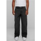 Urban Classics / Heavy Ounce Straight Fit Zipped Jeans black washed
