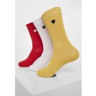 Ponožky // Urban classics Heart Socks 3-Pack yellow/red/white