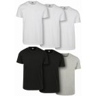 Pánské tričko krátký rukáv // Urban Classics Basic Tee 6-Pack wht/wht/wht/blk/blk/gry