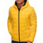 Men's mid-season quilted jacket C527 - yellow